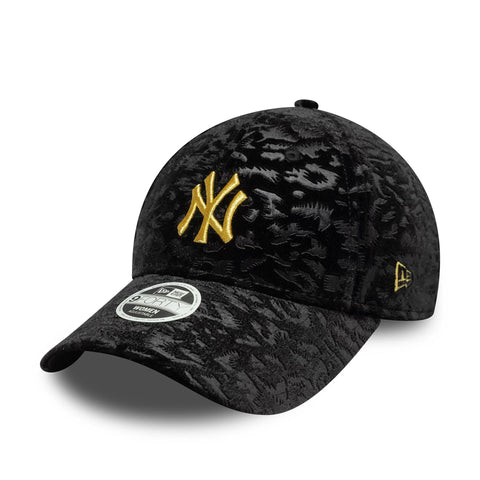 New Era Cappellino in velluto stampato da donna New York Yankees Leo nero