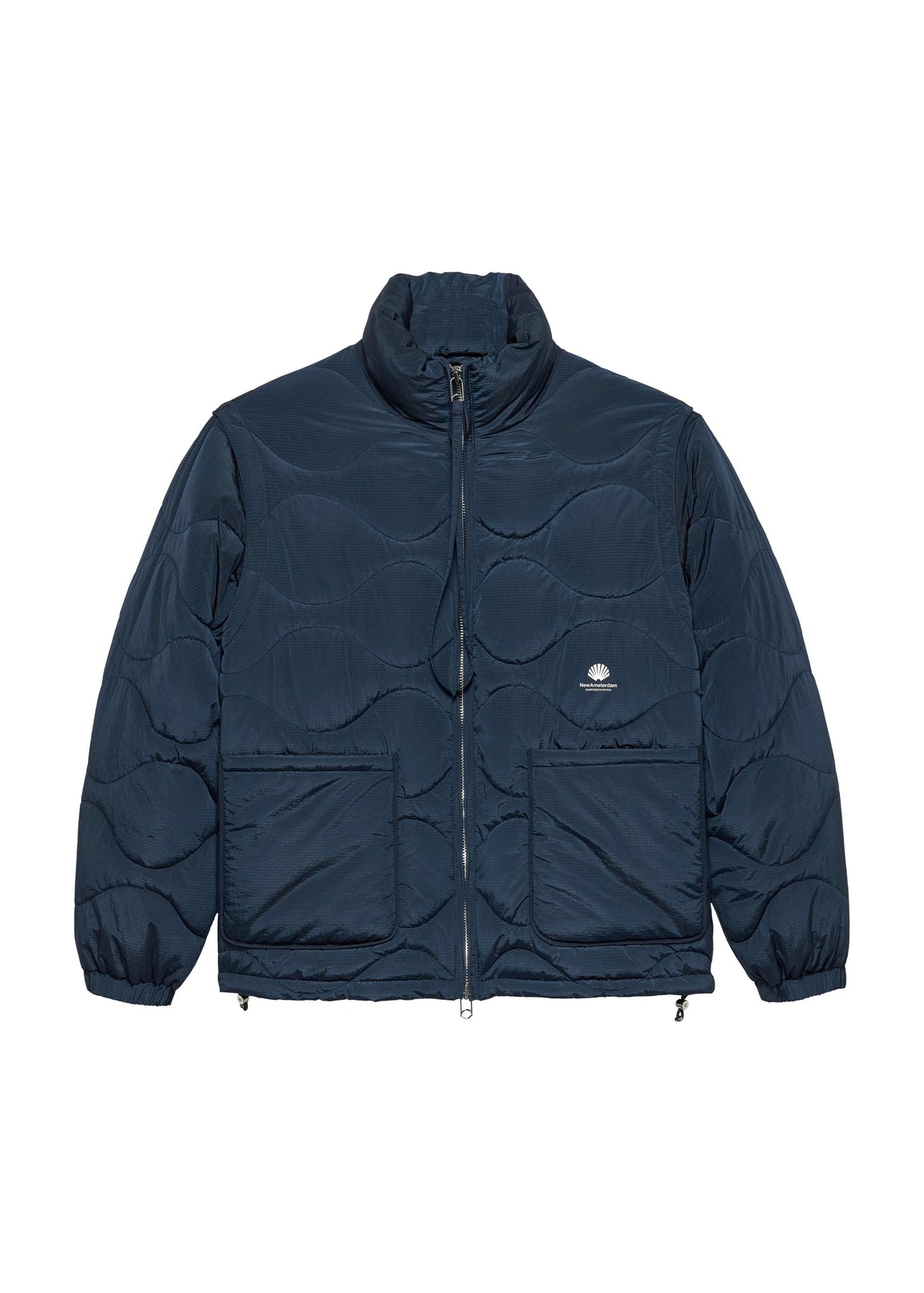 New Amsterdam Giacca piumino con maniche staccabili Detachable blu