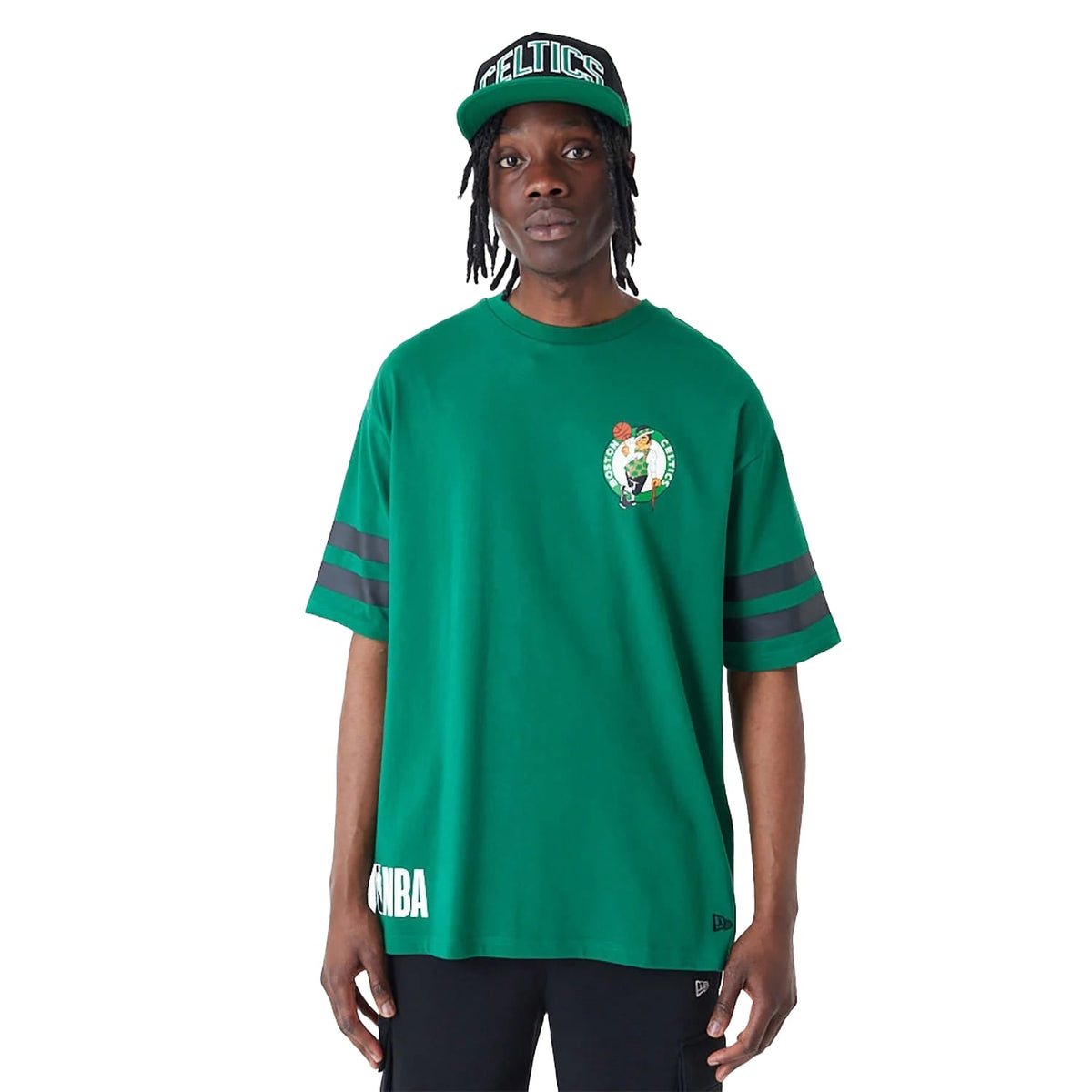 New Era T-Shirt uomo Oversize Boston Celtics NBA verde