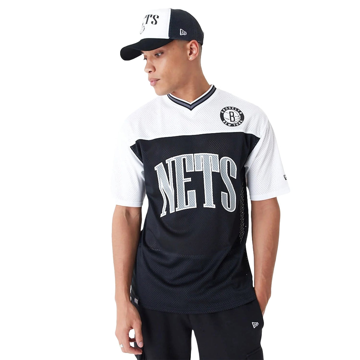 New Era T-Shirt uomo Oversize Brooklyn Nets NBA