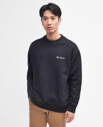 Barbour Brushed Nicholas Herren-Sweatshirts Schwarz