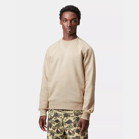 Carhartt Wip Felpa girocollo da uomo Chase beige