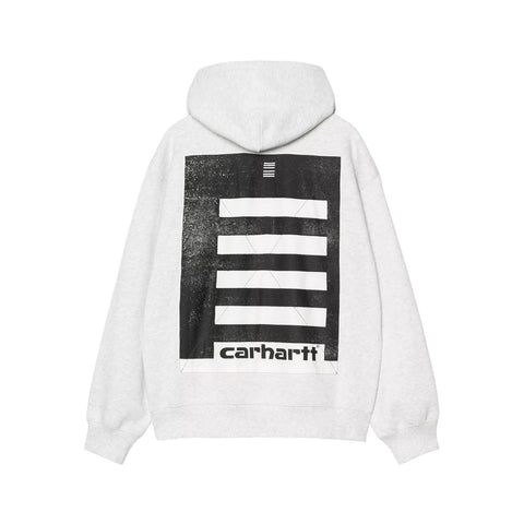 Carhartt Wip Felpa con zip e cappucio da uomno Archive Lines grigio chiaro