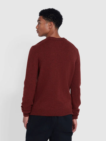 Farah Maglia in lana da uomo Birchall bordeaux