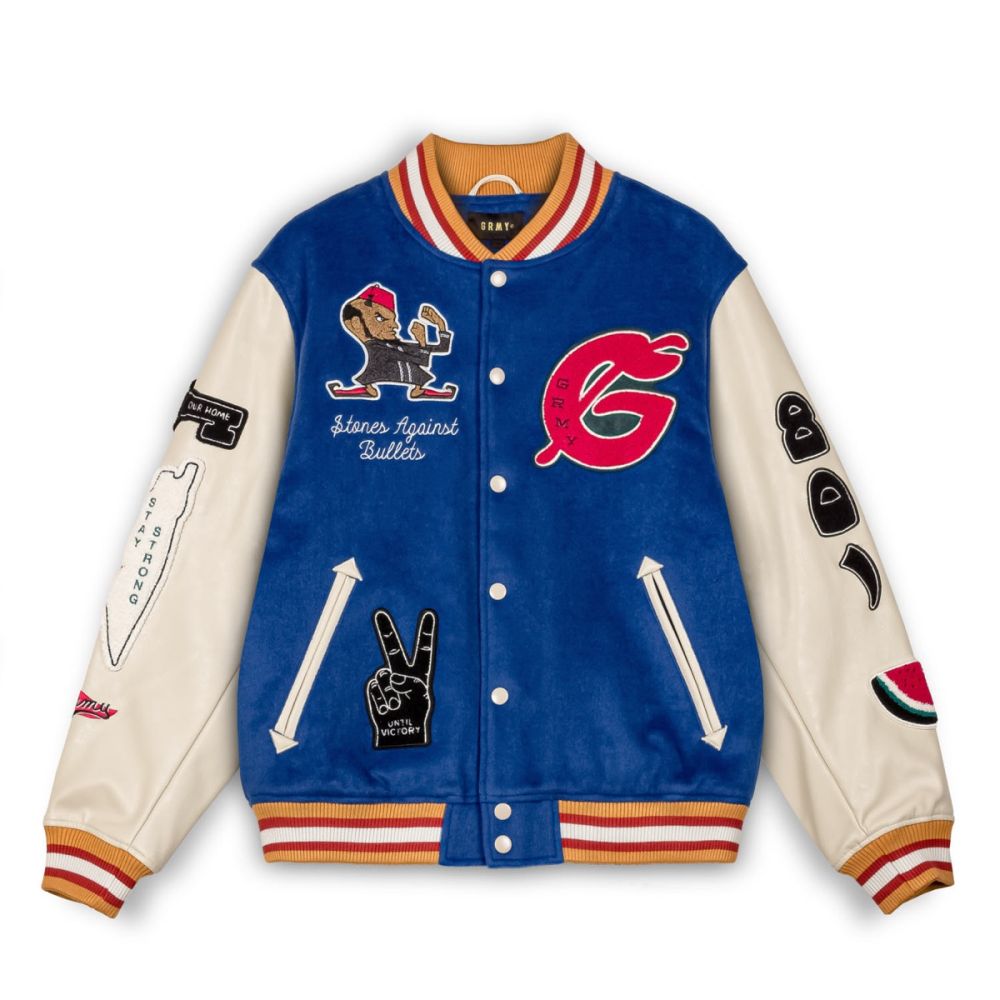 Grimey NABLUS BASEBALL JACKET GBJK164-BLUE