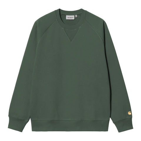 Carhartt Wip Chase Green Herren-Sweatshirt mit Rundhalsausschnitt