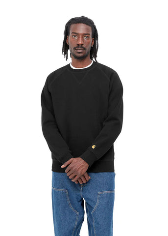 Carhartt Wip Felpa girocollo da uomo Chase nera