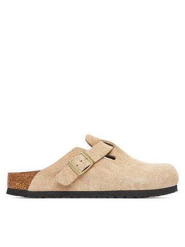 Birkenstock Sandalo in pelle scamosciata Boston beige