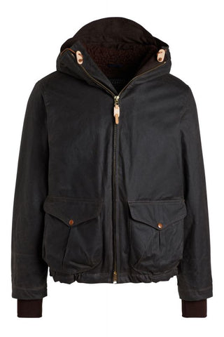 Manifattura Ceccarelli Giacca cerata da uomo Blazer Coat marrone 7066-WX