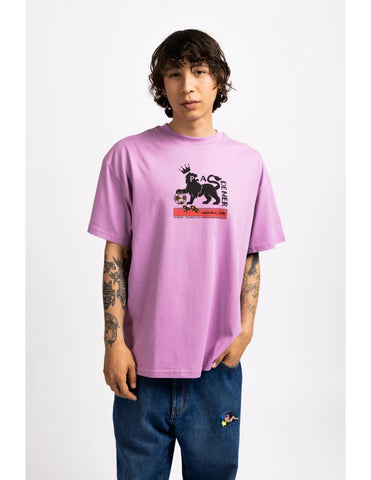 Pas De Mer T-Shirt da uomo manica corta Robbie Flower Viola