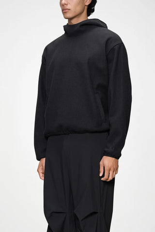 Rains Felpa con cappuccio in pile da uomo Fleece nera