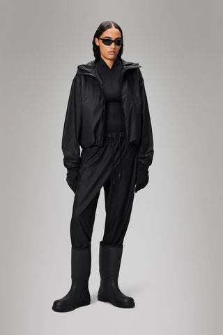 Rains Giacca corta impermeabile da donna Lohja Short nera