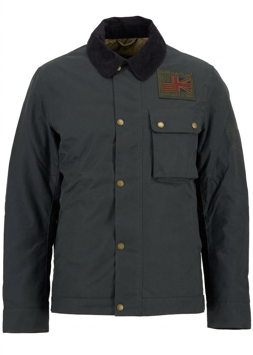 Barbour International Giacca cerata da uomo Steve McQueen sage