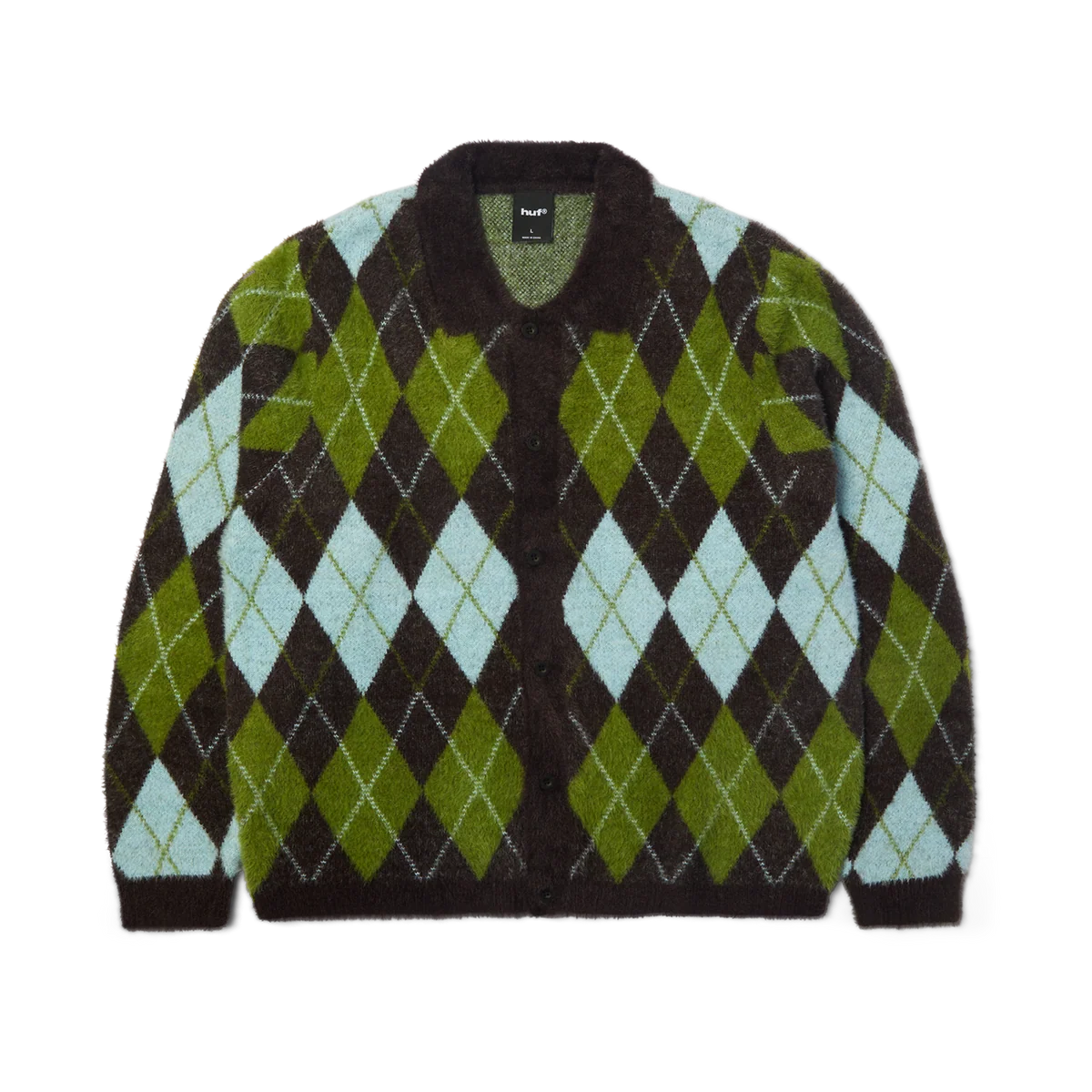 Huf Cardigan con bottoni da uomo Cooper Mohair