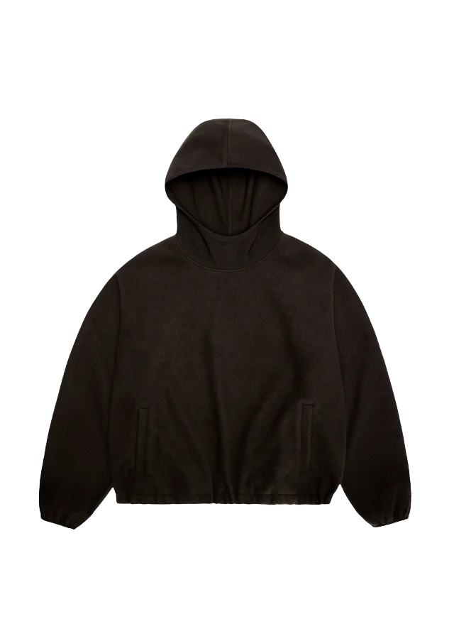 Rains Felpa con cappuccio in pile da uomo Fleece marrone