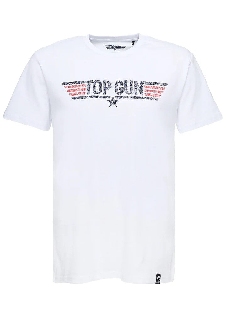 ReCovered T-Shirt da uomo manica corta Topgun bianca MMVCM296