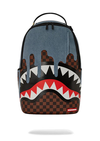 Sprayground Unisex Denim Drip Backpack