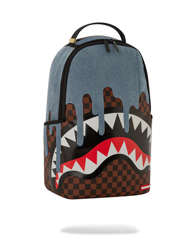 Sprayground Unisex Denim Drip Backpack