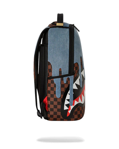 Sprayground Unisex Denim Drip Backpack