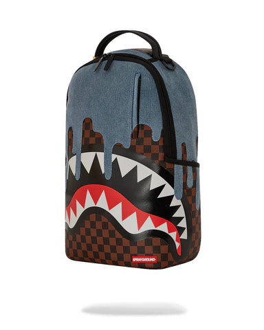 Sprayground Unisex Denim Drip Backpack