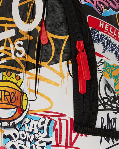 Sprayground Unisex-Rucksack mit dem Tag „Hmni 14Th Anniversary“.