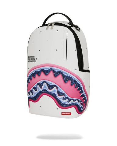 Sprayground Zaino Unisex Shark Central Liquid Chrome bianco