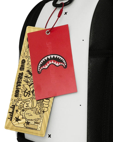 Sprayground Zaino Unisex Shark Central Liquid Chrome bianco