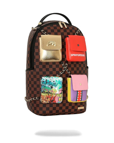 Sprayground Zaino Unisex Hanging Pockets marrone
