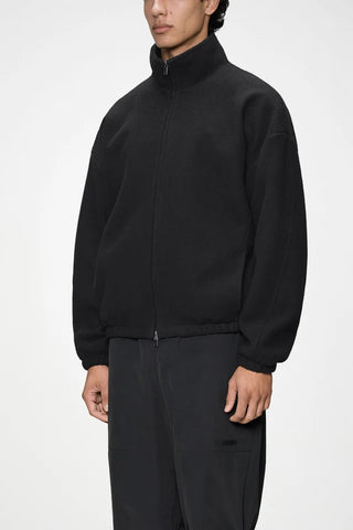 Rains Felpa in pile con zip da uomo Fleece Zip  nera