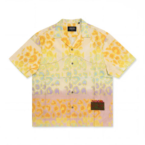 Pas De Mer Camicia da uomo manica corta Leopard multicolor