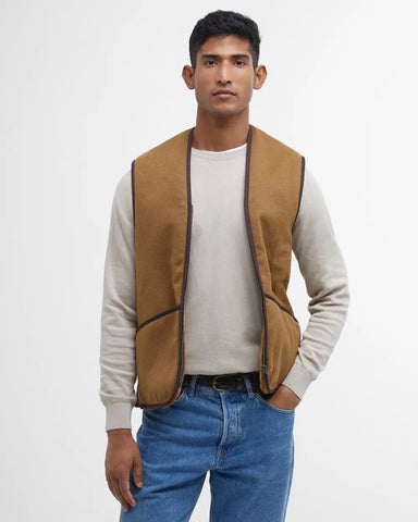 Barbour Unisex – Braune Fleeceweste/-fütterung