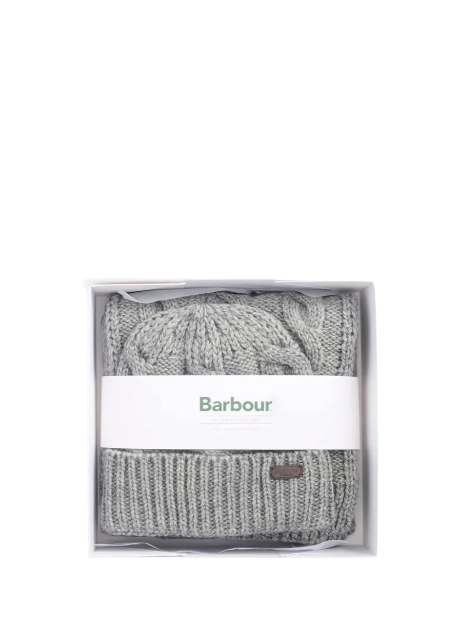 Barbour Set regalo con berretto e sciarpa Jesmond