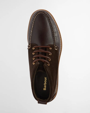 Barbour Stivaletti da uomo in pelle e camoscio Chukka Hadston