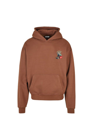 Wasabi Felpa da uomo con cappuccio Kaws marrone