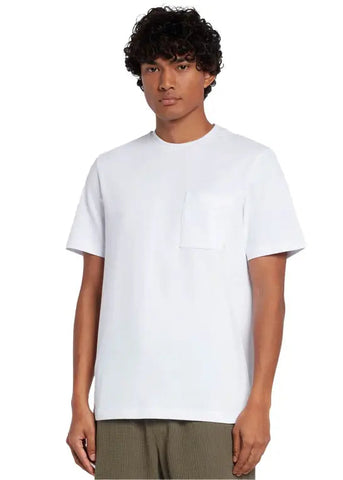 Farah T-Shirt da uomo con taschino Stacy Pocket bianca