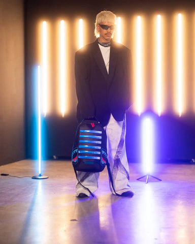 Sprayground Zaino Unisex Led Stripe Sharks nero