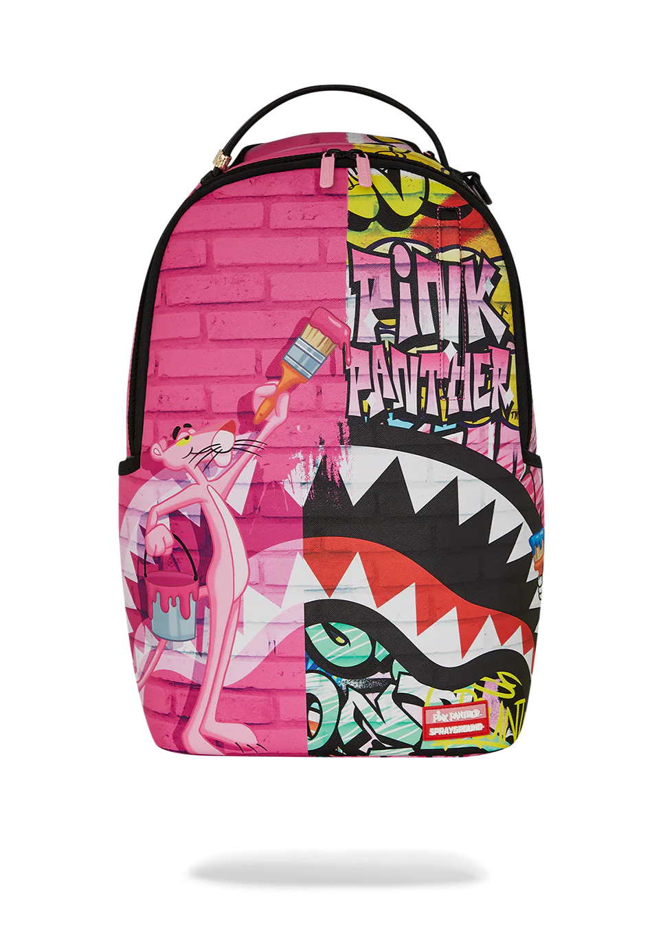 Sprayground Zaino Unisex Pink Panther Pinting Over Graffiti