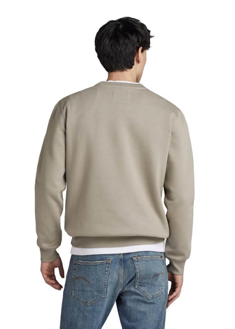 G-Star Raw Beige Herren-Sweatshirt mit Rundhalsausschnitt