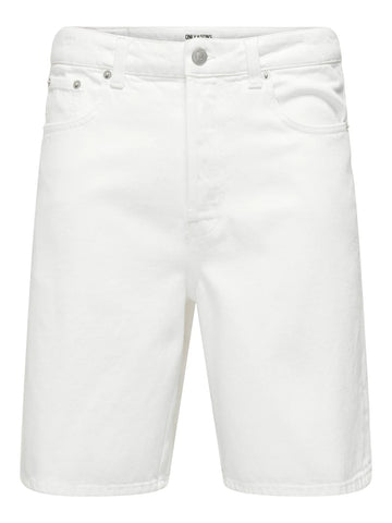 Only &amp; Sons Men's Ade Loose Jeans Shorts White