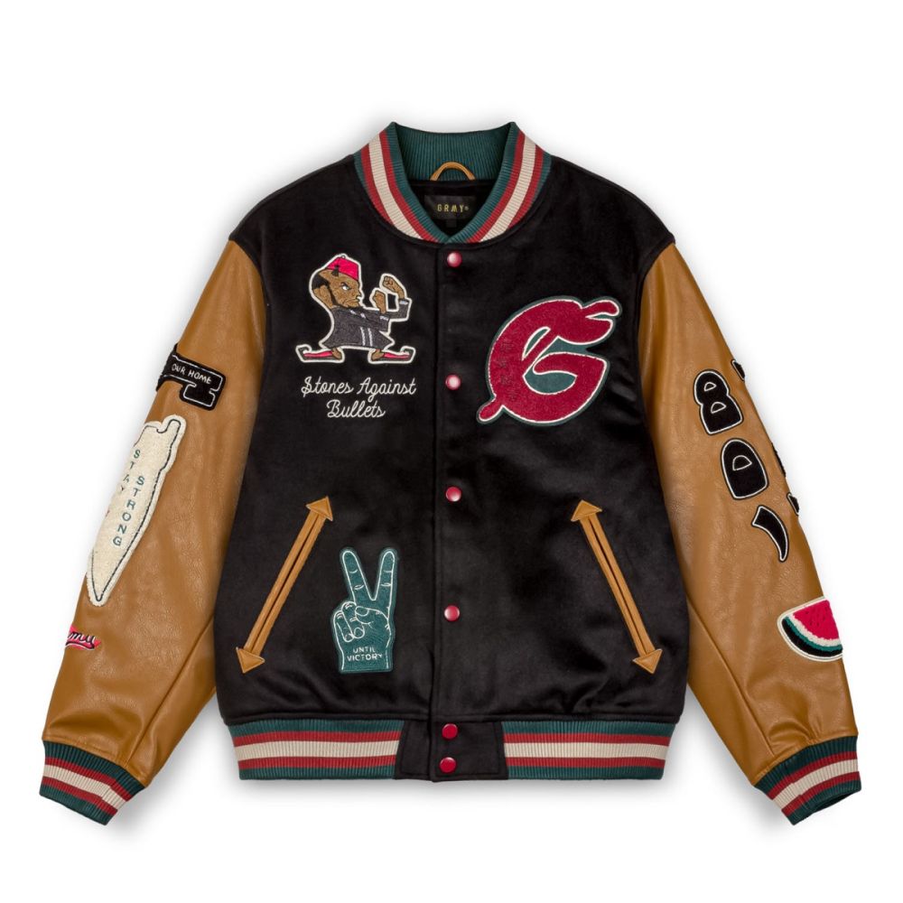 Grimey NABLUS BASEBALL JACKET GBJK164-BLK