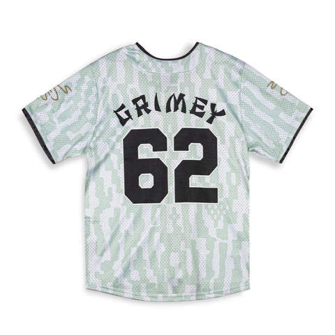 Grimey Men's Lucky Dragon Mesh Baseball Shirt White