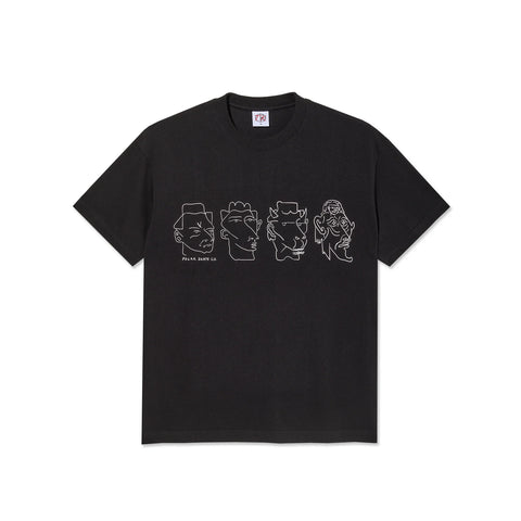 Polar Skate T-Shirt da uomo manica corta 8 Heads nera