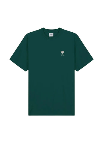 Arte T-Shirt da uomo manica corta Heart Flower Verde