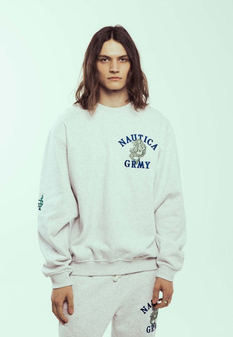 Grimey Might Harmonist gray unisex crewneck sweatshirt