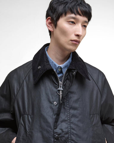 Barbour Giacca cerata da uomo OS Bedale nera