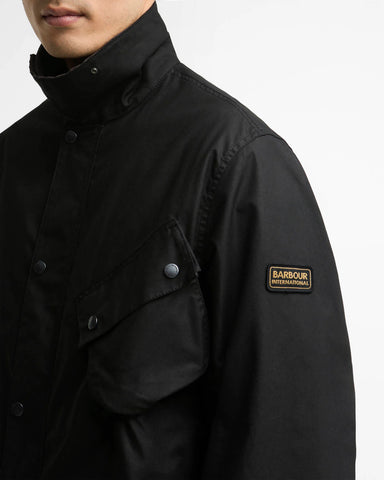 Barbour International Giacca cerata da uomo Brake Line nera