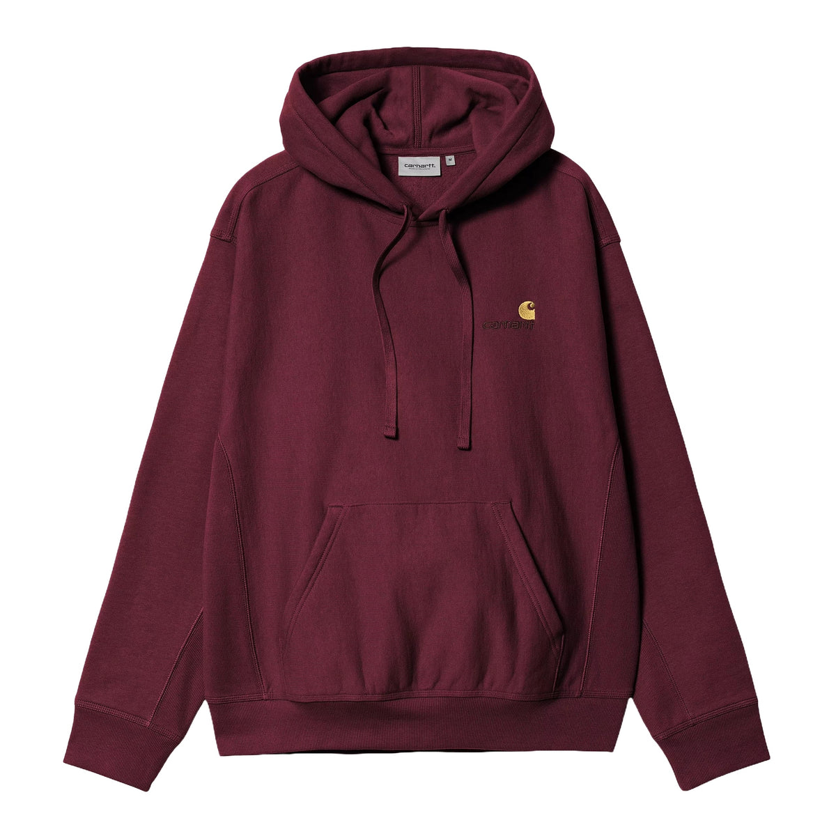 Carhartt Wip Felpa da uomo con cappuccio American Script bordeaux