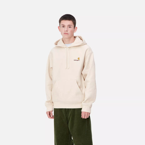 Carhartt Wip Felpa da uomo con cappuccio American Script Beige