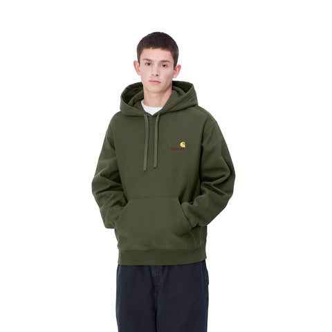 Carhartt Wip Felpa da uomo con cappuccio American Script verde