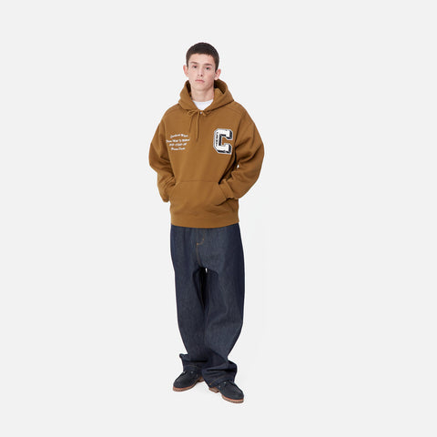 Carhartt Wip Felpa con cappuccio da uomo Brown Ducks Marrone